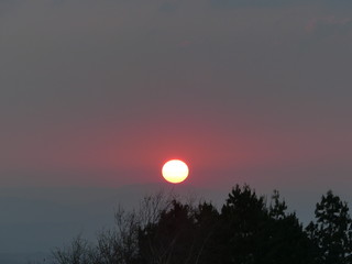 Coucher de soleil romantique