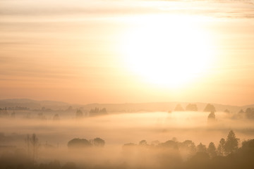 Amanhecer na cidade de Lages