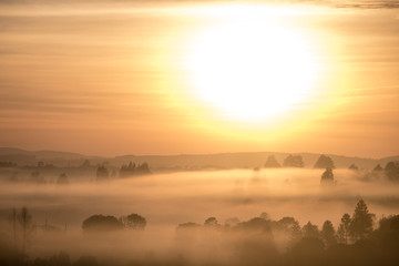 Amanhecer na cidade de Lages