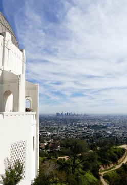Sicht auf Downtown Los Angeles vom Griffith Observatorium