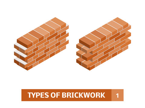 Isometric brick course patterns
