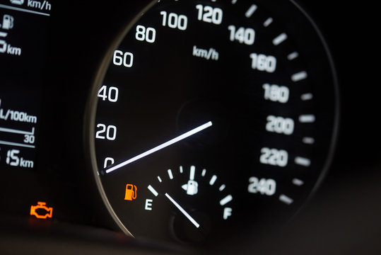 Illuminated car speedometer - Powered by Adobe