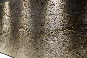 Mayan alphabet stone rossetta pictography mexico