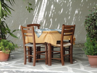 Table in a little tavern, Greece 3