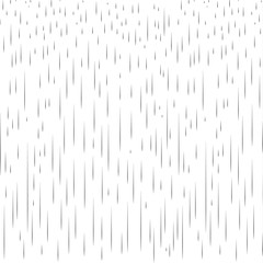Rain pattern. Rainy drops, Fall rain, dynamic lines black and white vector illustration