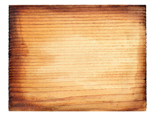 Rough wood plank, isolated on white