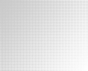 Vertical gradient gray halftone dots background. Pop art template, texture illustration