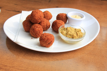 Dutch fried snack: bitterballen