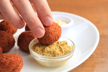 Dutch fried snack: bitterballen