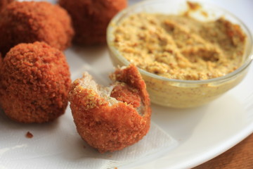 Dutch fried snack: bitterballen