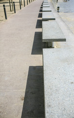 Fototapeta premium Stoned beaches in a row with its shadows