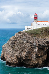 Fototapeta na wymiar Sagres coastline at the Southern most tip of Europe in Portugal