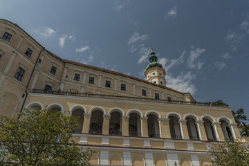 Fototapeta na wymiar Castle Mikulov in summer sunny day