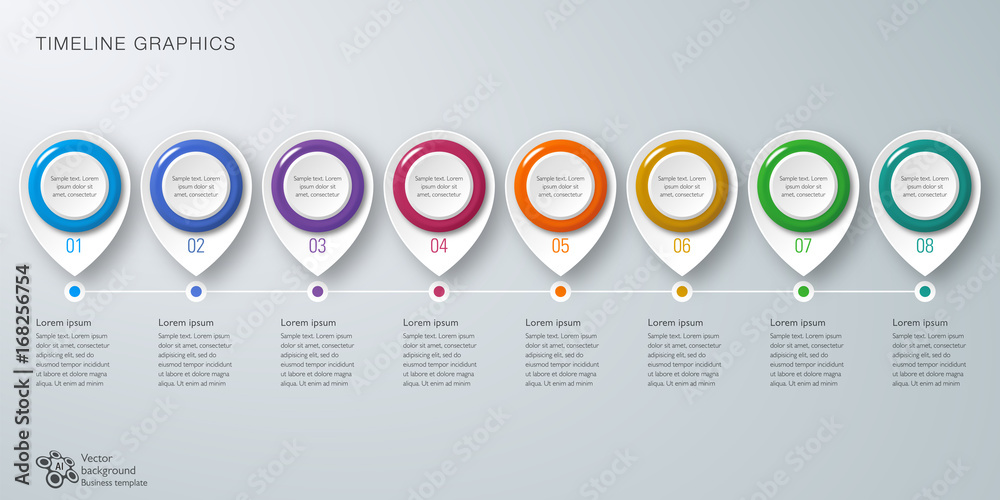 Wall mural infographics vector background workflow