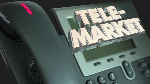 Telemarket Phone Call Sales Solicitation 3d Animation