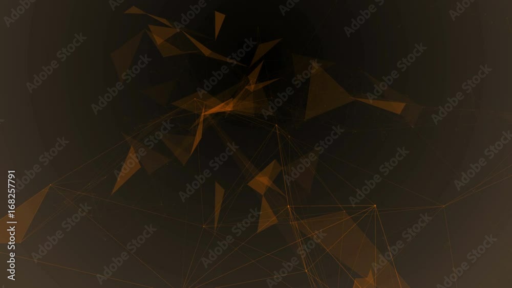 Poster plexus network abstract technology and engineering backdrop on a dark green background.