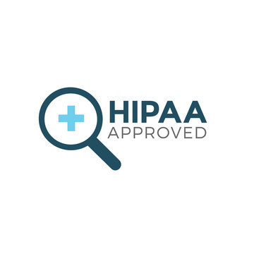 HIPAA Approved Approval or Compliance Icon Graphic