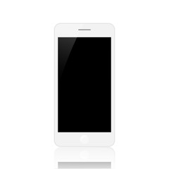 New realistic mobile smart phone modern style isolated on white background.