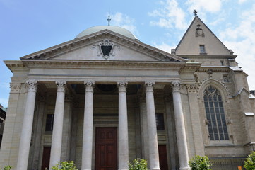 Fototapeta na wymiar Cathedrale de St-Pierre ancient Christian church in Geneva Switzerland
