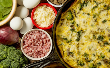 frittata with all the toppings