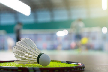 Close up shuttlecock badminton