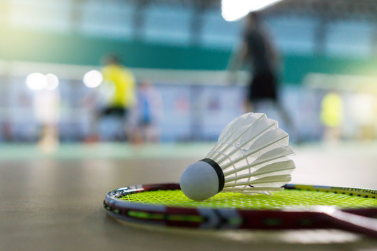 Close up shuttlecock badminton