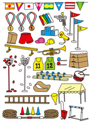 Fototapeta premium 小学校の運動会の道具