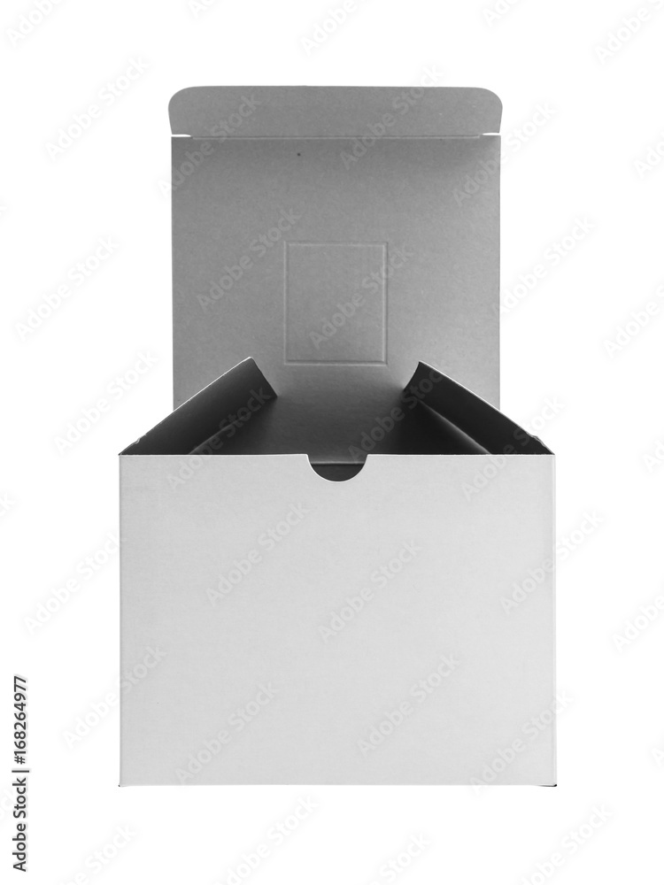 Wall mural White box isolated on white