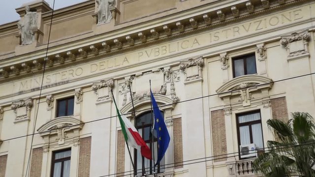 ROME - ITALY - March 2017 -  Ministry of Education - Zoom in