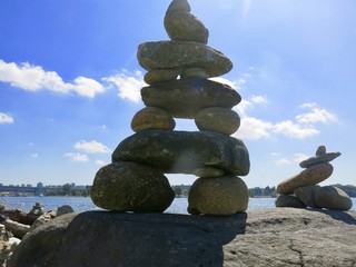 Stone Rock Tower Sculpture