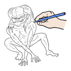 Drawing a monster