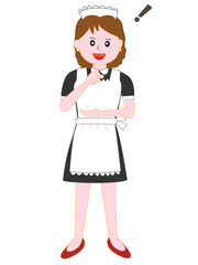 レストランのメイドのポーズ