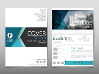 Blue flyer cover business brochure vector design, Leaflet advertising abstract background, Modern poster magazine layout template, Annual report for presentation.