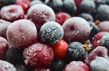background of frozen berries.

