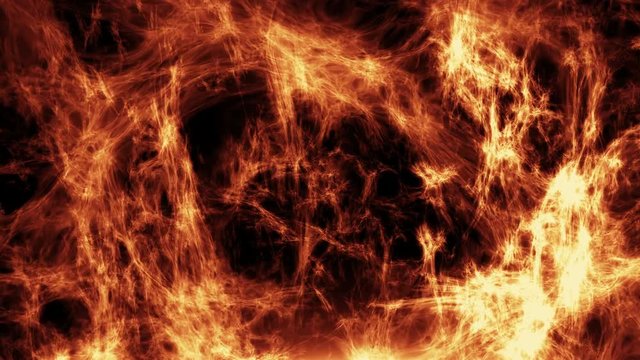 igniting fire isolated on black background. abstraction