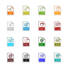 File type icons: Graphics - Linne Color