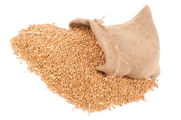 Sack of wheat grains