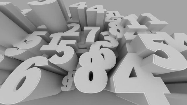 3D animation of number background.