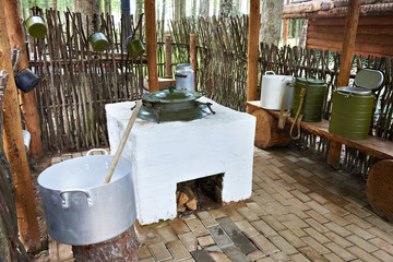 Military guerrilla kitchen outdoors