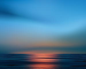 Ocean at the sunset