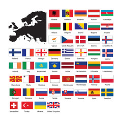 Europe flags
