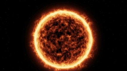 Sun Surface And Solar Flares Animation - Powered by Adobe