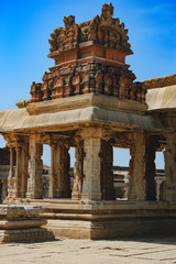 View of the temple of Bala Krishna in Hampi, Karnataka, India. The prominent historical Site is the Balakrishna temple built by the ruler Krishnadevaraya in 1513.
