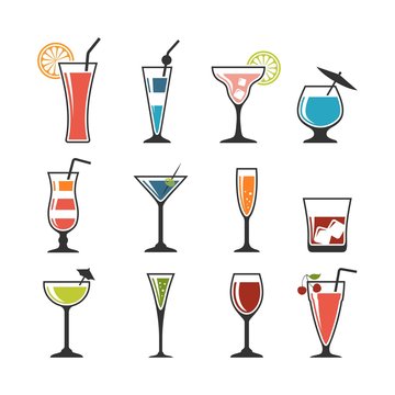 Set of cocktails.