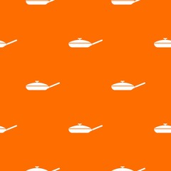 Fototapeta premium Black frying pan pattern seamless