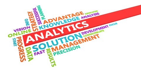 Fototapeta premium Analytics Word Cloud