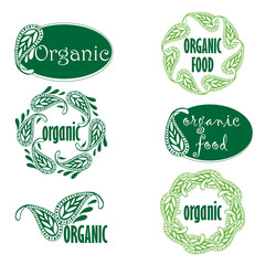 Farm fresh, organic food label, badge or seal. Vector illustration.