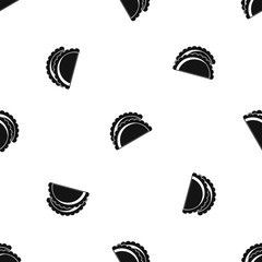 Empanadas de pollo pattern seamless black