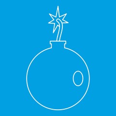 Cannonball icon, outline style