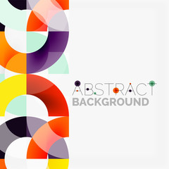 Obraz premium Colorful rings on grey background, modern geometric pattern design